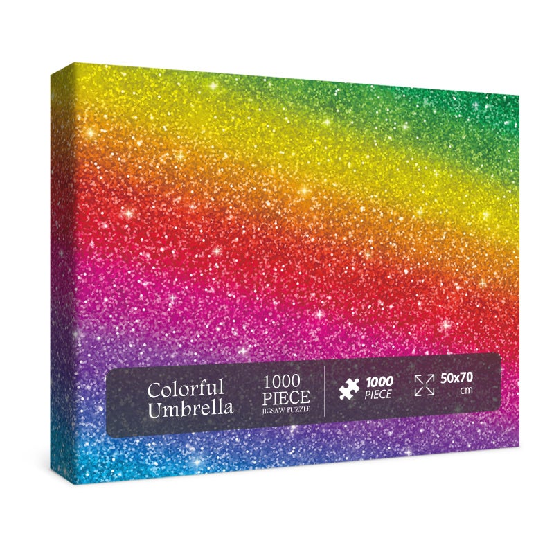 BBOLDIN Colorful Puzzles 1000 Piece for Adults Shiny Rainbow Jigsaw Puzzles Beautiful Glitter Art Puzzle Funny Sparkle Twinkle Puzzle Blingbling As Home Decor - Image 3