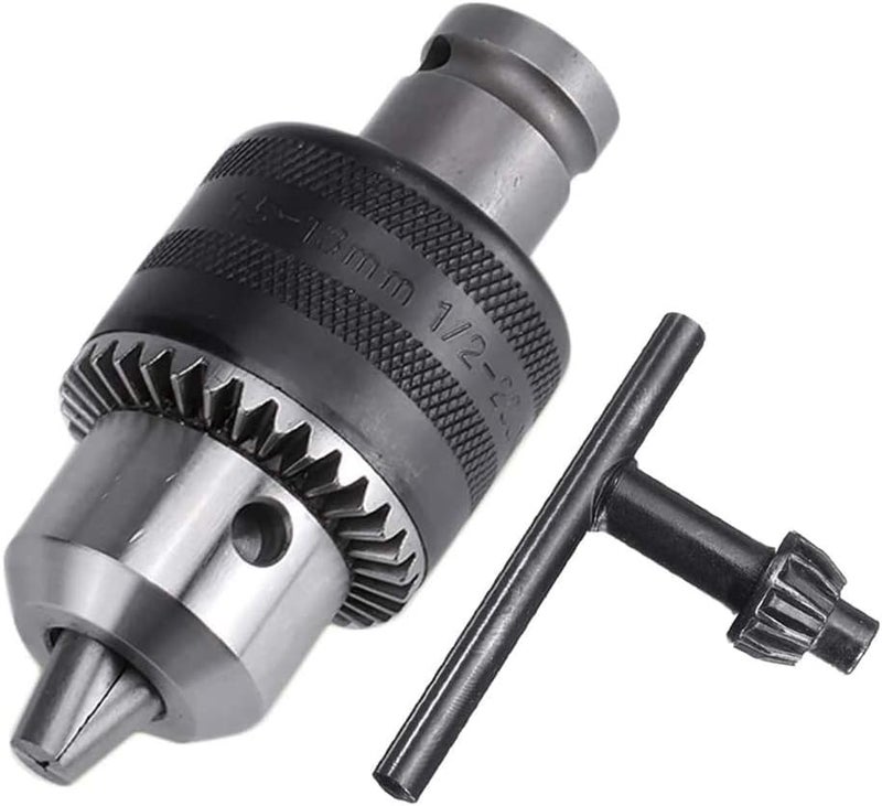 JPT 1.5-13mm Capacity Drill Chuck Mount 3/8-20UNF Quick Change Connect Conversion Chuck with 1/2 Inch Socket Square Female Adapter (NOT FOR ANGLE GRINDERS) - Image 2