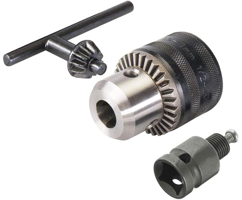 JPT 1.5-13mm Capacity Drill Chuck Mount 3/8-20UNF Quick Change Connect Conversion Chuck with 1/2 Inch Socket Square Female Adapter (NOT FOR ANGLE GRINDERS) - Image 1