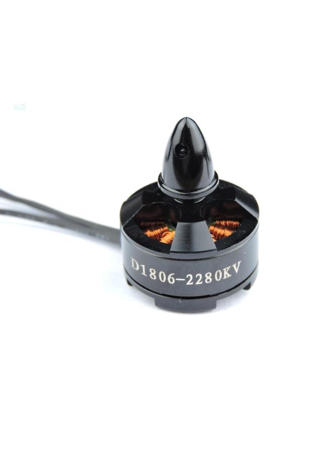 1806 KV2280 Brushless Motor Three-phase Motor 250 FPV Traversing Machine Motor-Color:1806-2280kv Anti-tooth Black Cap - Image 1
