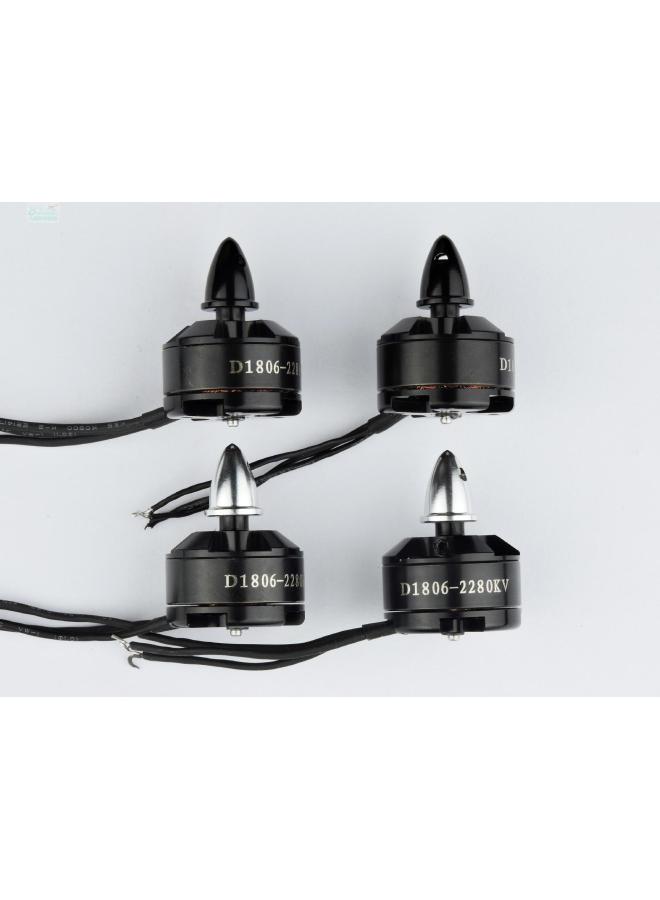 1806 KV2280 Brushless Motor Three-phase Motor 250 FPV Traversing Machine Motor-Color:1806-2280kv Anti-tooth Black Cap - Image 3