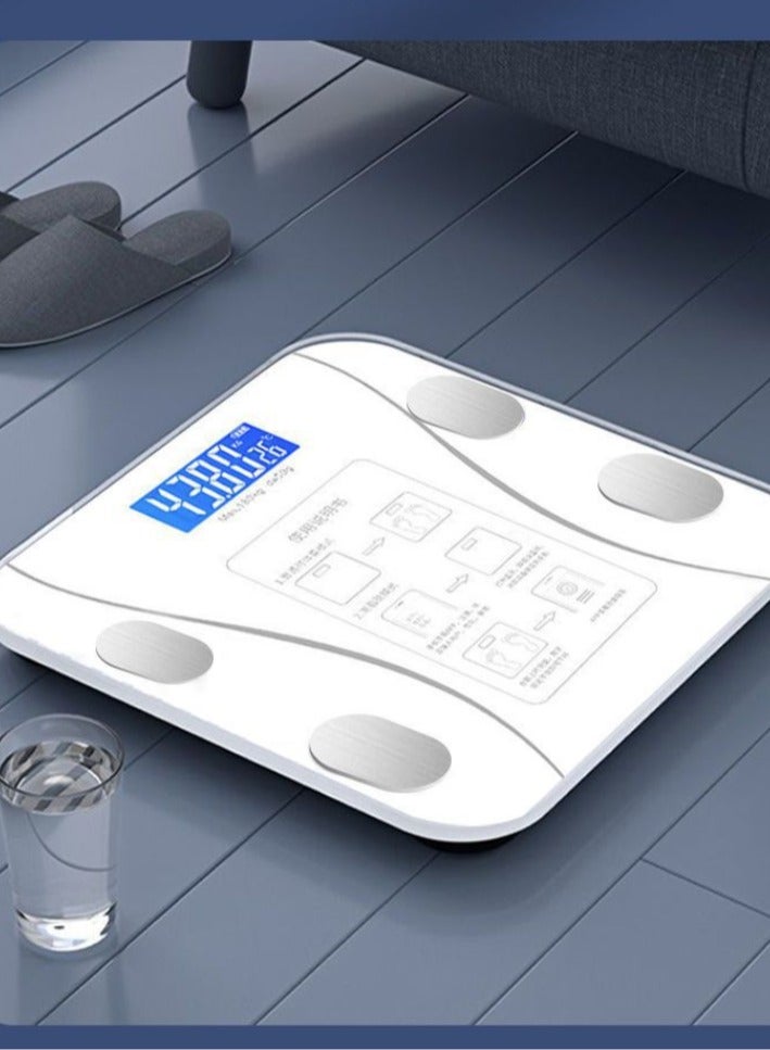 Generic Solar Power Storage With Bluetooth Body Fat Scale Home Electronic Scale LED Display Weight Scale  - Image 1
