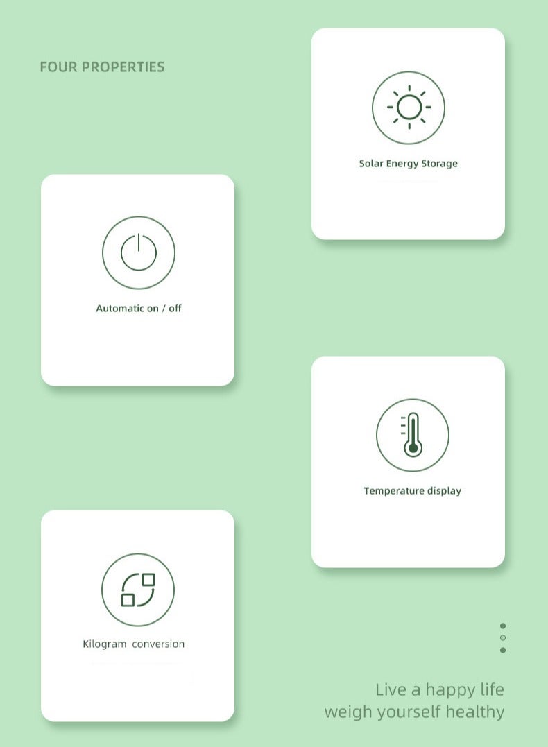 Generic Solar Power Storage With Bluetooth Body Fat Scale Home Electronic Scale LED Display Weight Scale  - Image 4