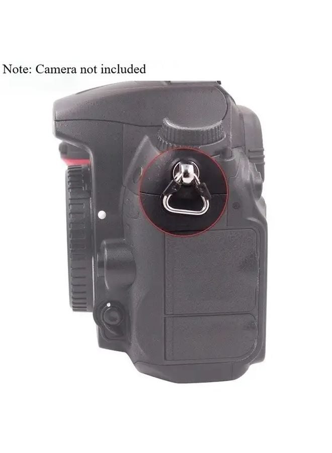 حامل حزام الكاميرا DSLR القابل للتعديل باللون الأسود مع إبزيم معدني وحلقة مثلثة آمنة - Image 5