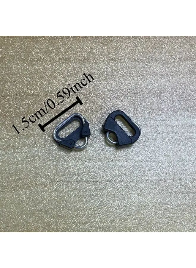 حامل حزام الكاميرا DSLR القابل للتعديل باللون الأسود مع إبزيم معدني وحلقة مثلثة آمنة - Image 3