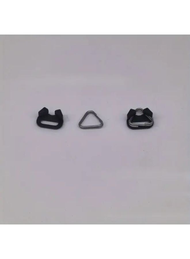 حامل حزام الكاميرا DSLR القابل للتعديل باللون الأسود مع إبزيم معدني وحلقة مثلثة آمنة - Image 4