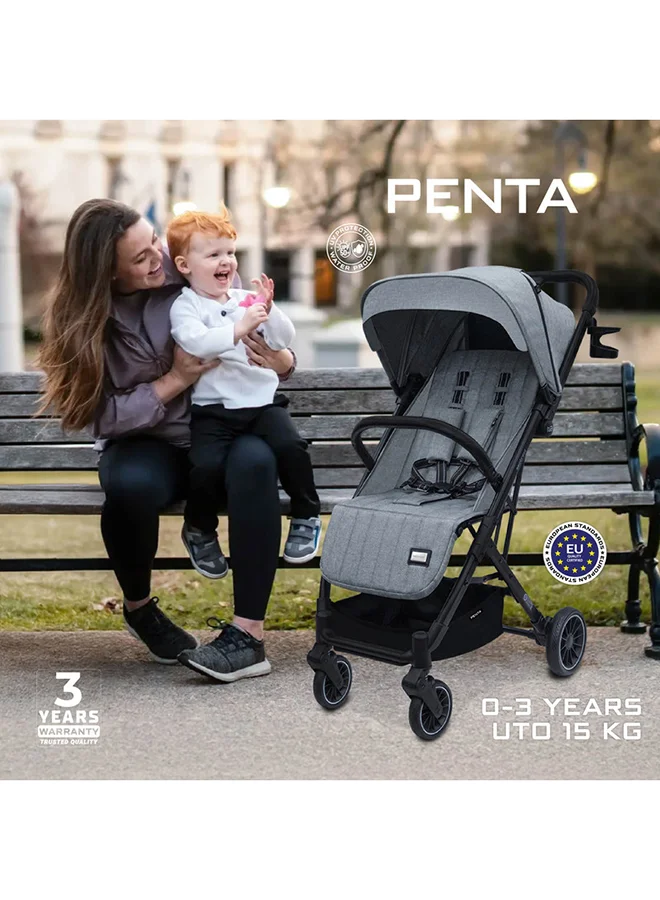 neobreez PENTA Compact Lightweight Travel Toddler Kids Baby Stroller W/Cup Holder,  Baby Trolley Handle Pushchair,  Quick Fold And Auto lock, Waterproof UPF 50+ Canopy 0-3yrs, 15kg,  3yrs Warranty