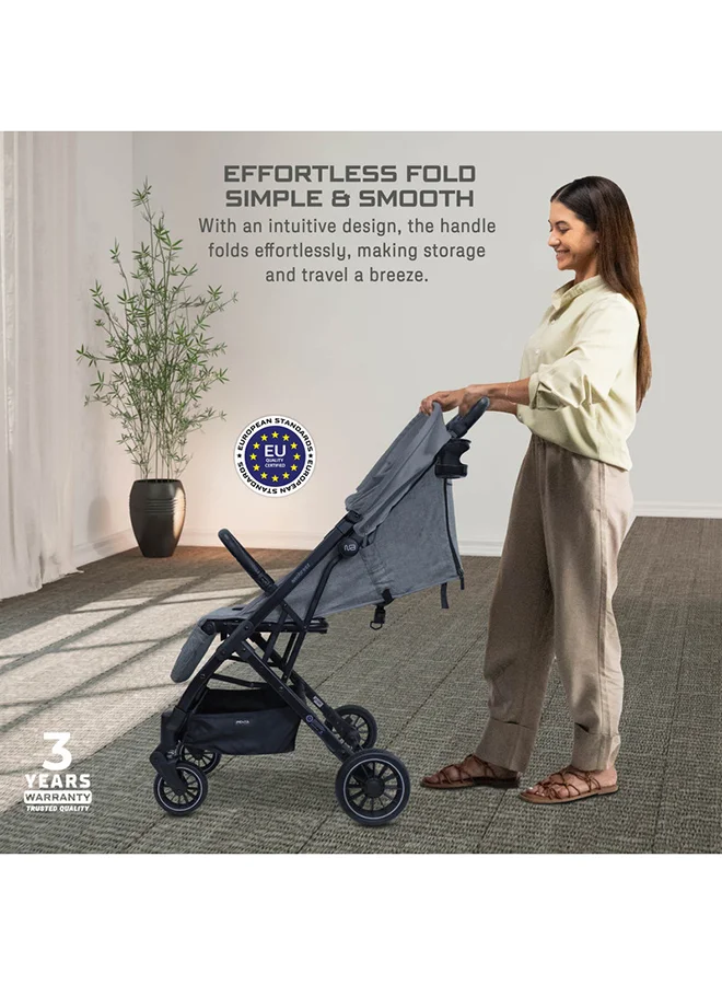 neobreez PENTA Compact Lightweight Travel Toddler Kids Baby Stroller W/Cup Holder,  Baby Trolley Handle Pushchair,  Quick Fold And Auto lock, Waterproof UPF 50+ Canopy 0-3yrs, 15kg,  3yrs Warranty