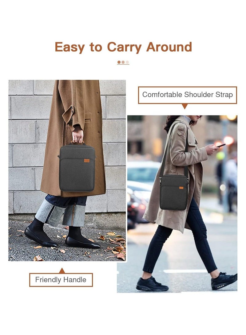 XICEN 13-14 Inch Laptop/Tablet Hand Bag,Laptop Sleeve Bag,BusinessLaptop Carry Bag with Shoulder Strap and Accessible Front Pocket for Tablets, Laptops(Grey） - Image 5