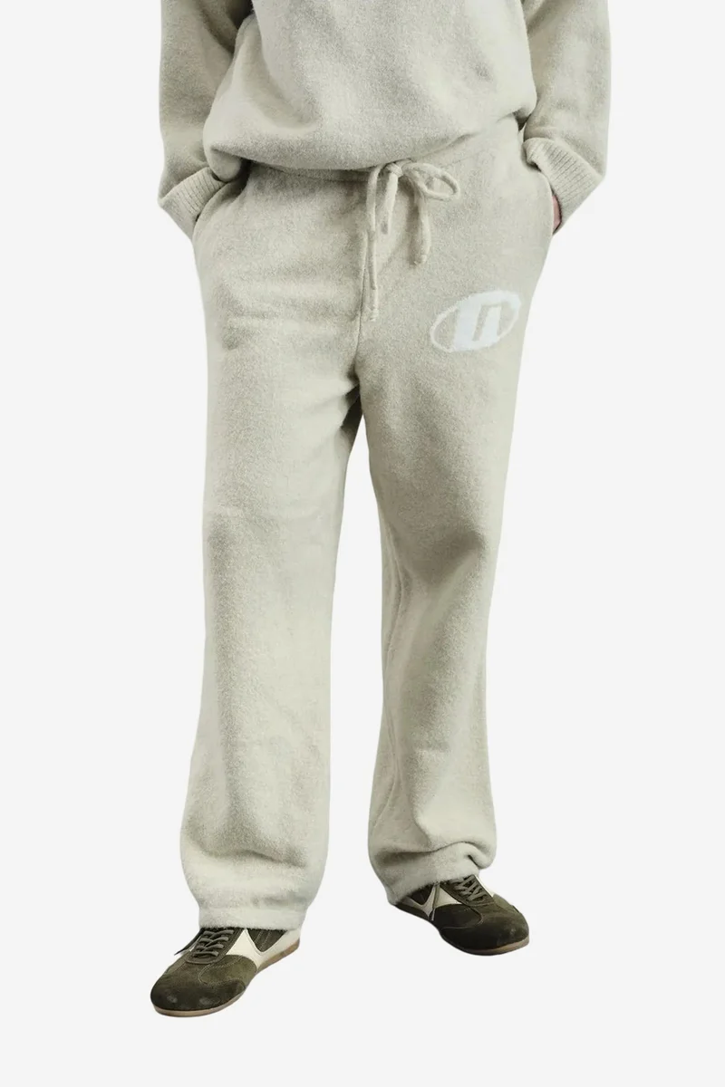 GIESTO Relaxed Fit Knit Pants with Drawstring Waist