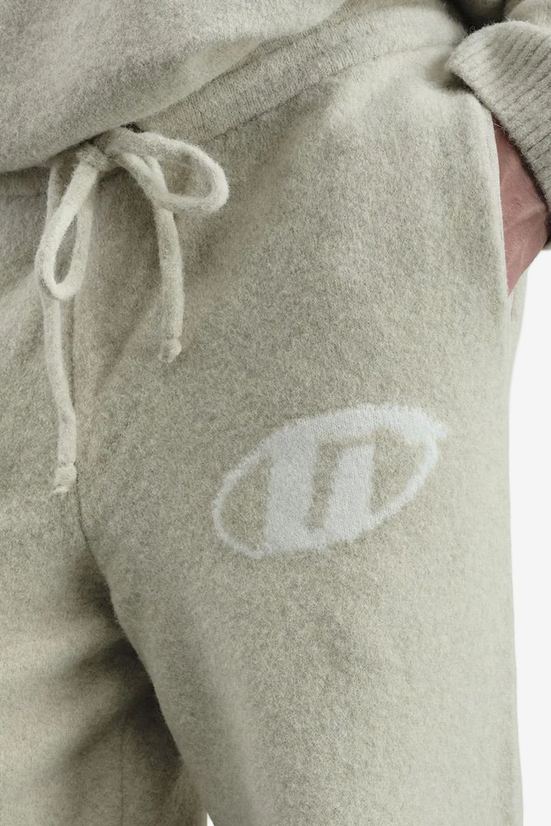 Giesto Beige Natural GIESTO Relaxed Fit Knit Pants with Drawstring Waist for Men | Best Price UAE
