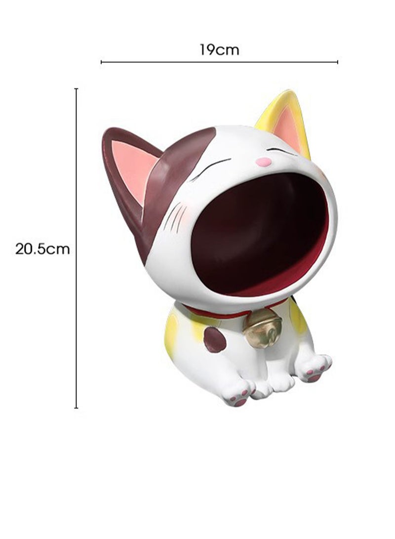 Lucky Cat Key Storage Ornaments Entrance Porch Shelf Home Living Room Desktop Decoration - Image 2