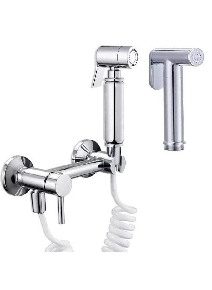 168 Imported copper bathroom base mixer with bidet and 2 hoses, code 100  - Image 1