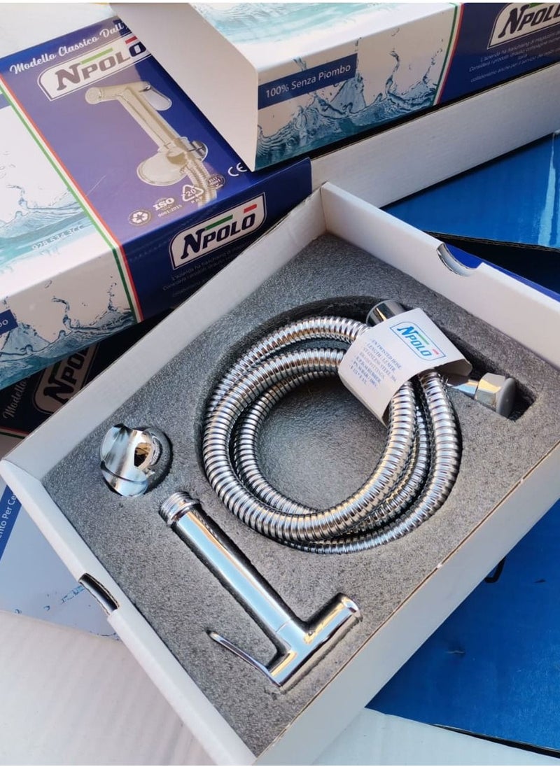 168 Imported copper bathroom base mixer with bidet and 2 hoses, code 100  - Image 4