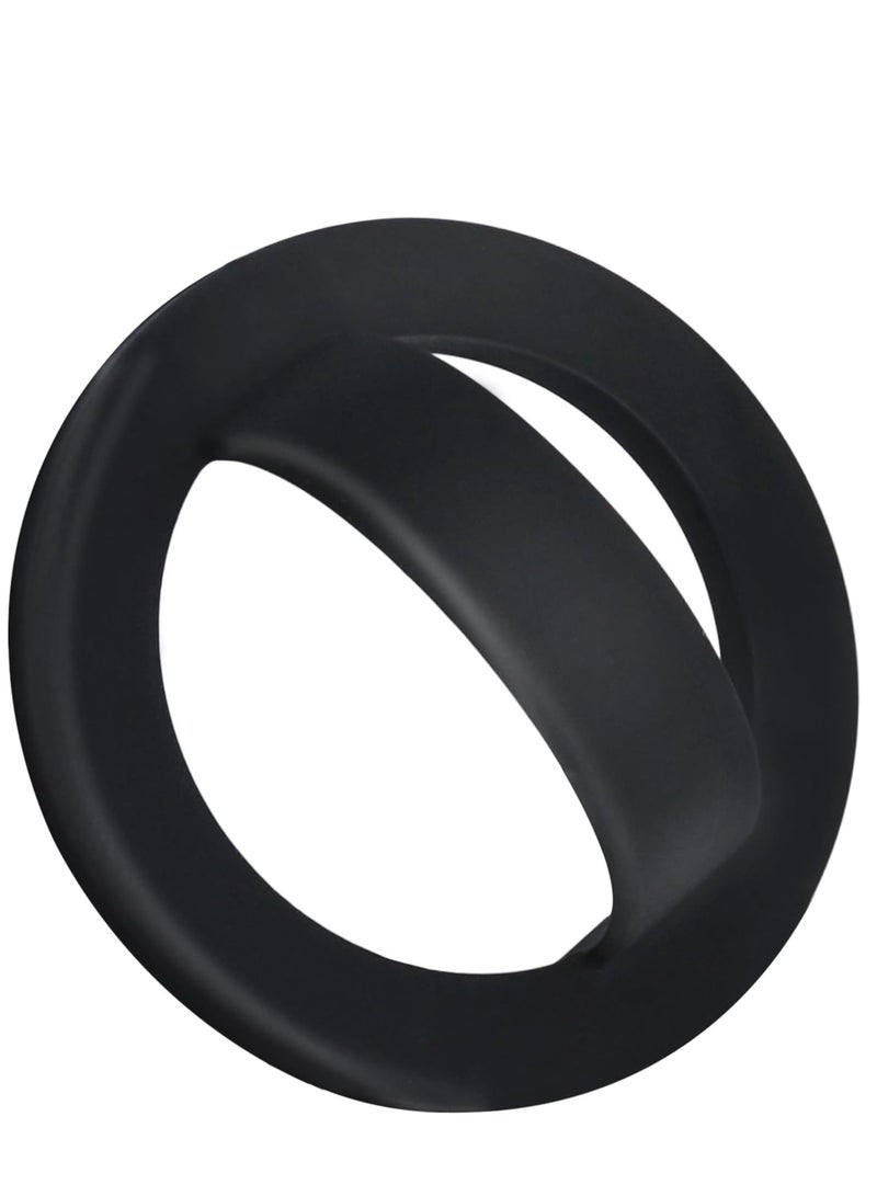 general Magnetic Silicone Ring Grip Phone Holder, Rotating Finger Loop Ring Grip Holder, Soft and Portable, Strong Magnetic Attraction, Compatible with Magsafe Phone Case (Black) - Image 1
