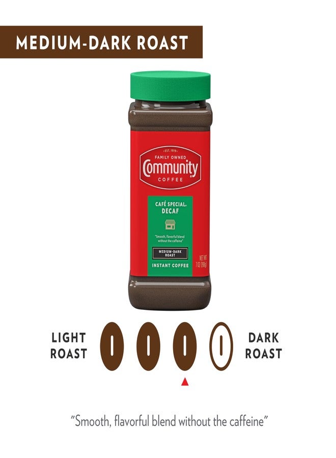 Community Coffee Café Special Decaf, Medium Dark Roast Instant Coffee, 7 Ounce Jar (Pack of 4) - Image 5