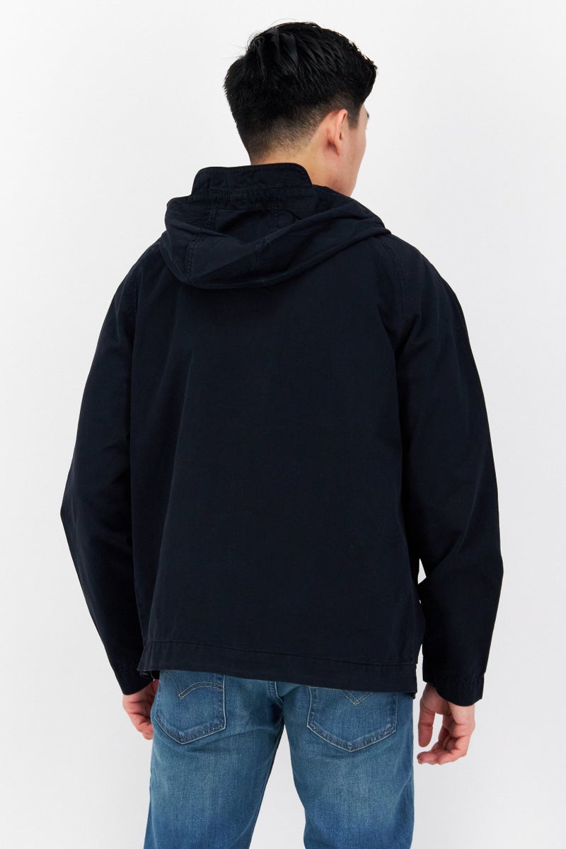 Lyle & Scott جاكيت هودي للرجال بشعار العلامة التجارية، كحلي داكن - Image 3