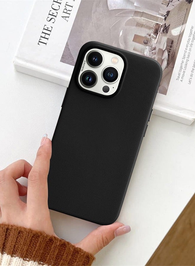 CATANES iPhone 14 Pro Max Case Cover Leather Case with Mag Safe Durable Case Black - Image 3