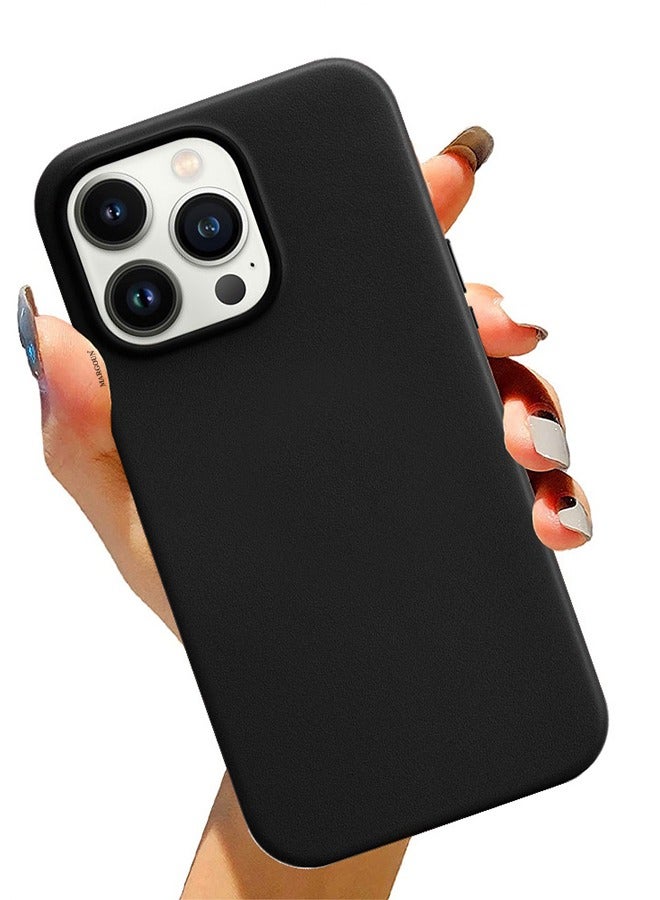 CATANES iPhone 14 Pro Max Case Cover Leather Case with Mag Safe Durable Case Black - Image 2