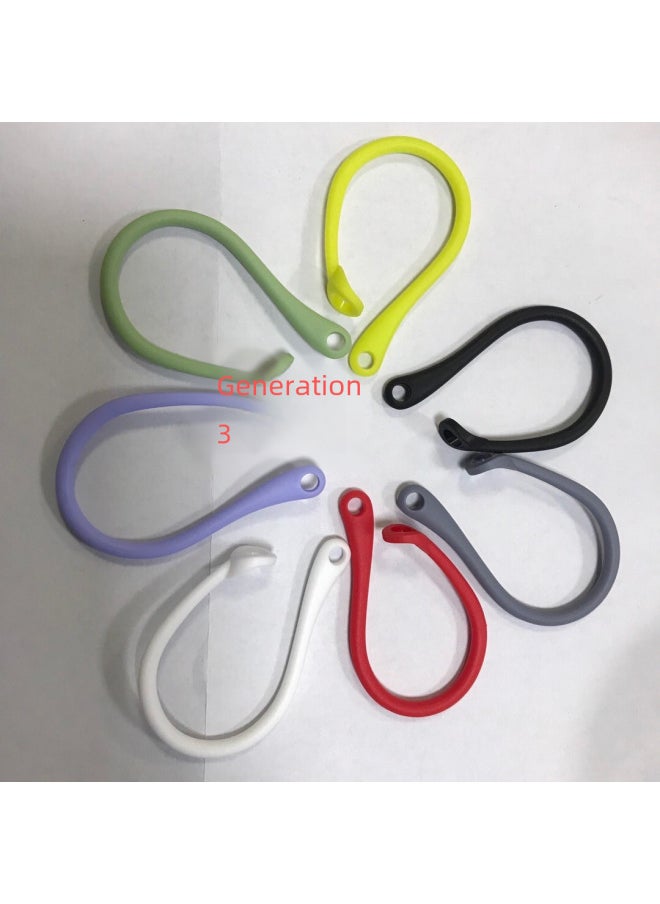 Generic Suitable For Apple Bluetooth 3 Generation Headset Hook Airpods Silicone Case Sports Wireless Anti-lost Ear Hook-Color:Transparent Color  - Image 2