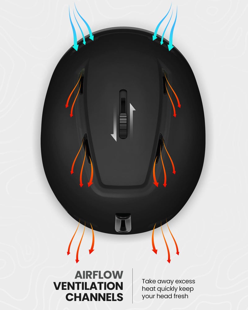 OutdoorMaster Diamond II MIPS Ski Helmet with Ski Goggles PRO Set - Adjustable Fit Snowboard Helmet and Snow Goggles Set - Snow Sport Helmet for Men, Women & Youth - Matte Black, S - Image 4