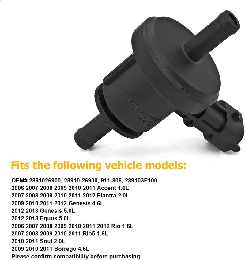 Bittwee Car Vapor Canister Purge Valve Solenoid - Image 2