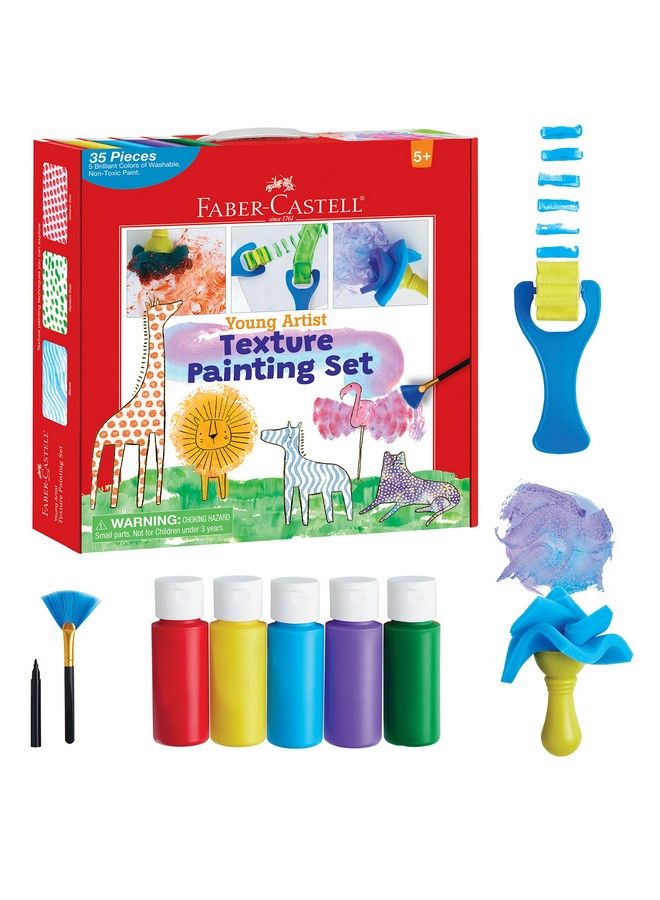 FABER-CASTELL Young Artist Texture Painting Painting Set For Kids Ages 5+, Toddler Art Supplies (Packaging May Vary)  - Image 1