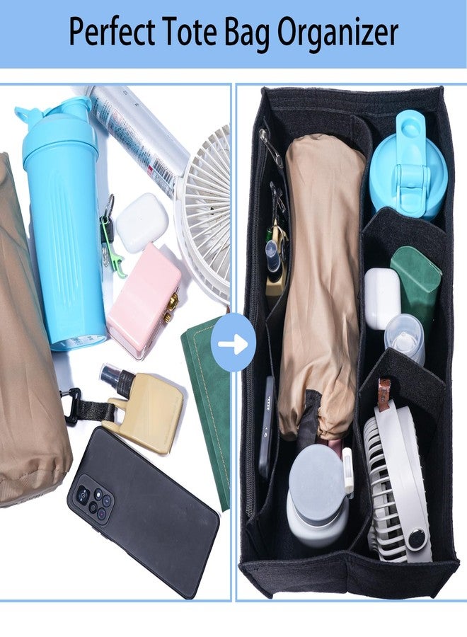 Beach Bag Organizer Compatible with Bogg Bag,Divider Pouch for Bogg Bags Accessories Felt Insert, Organize Valuables Accessories for Bogg Bags- Khaki - Image 3