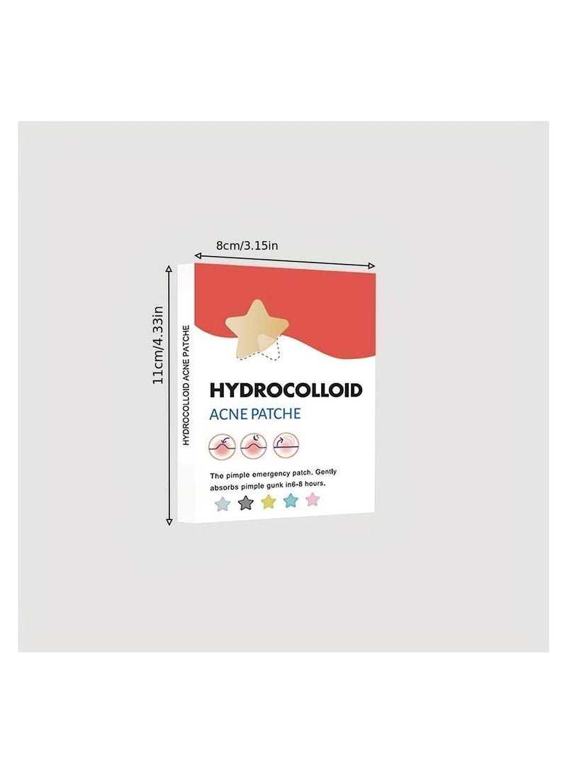 KHAJUL 200PCS Cute Star Pimple Stickers Acne Patches for Face, Hydrocolloid Zit Covers, 5 Colors Treatments and Masks (11cm*8cm) - Image 2