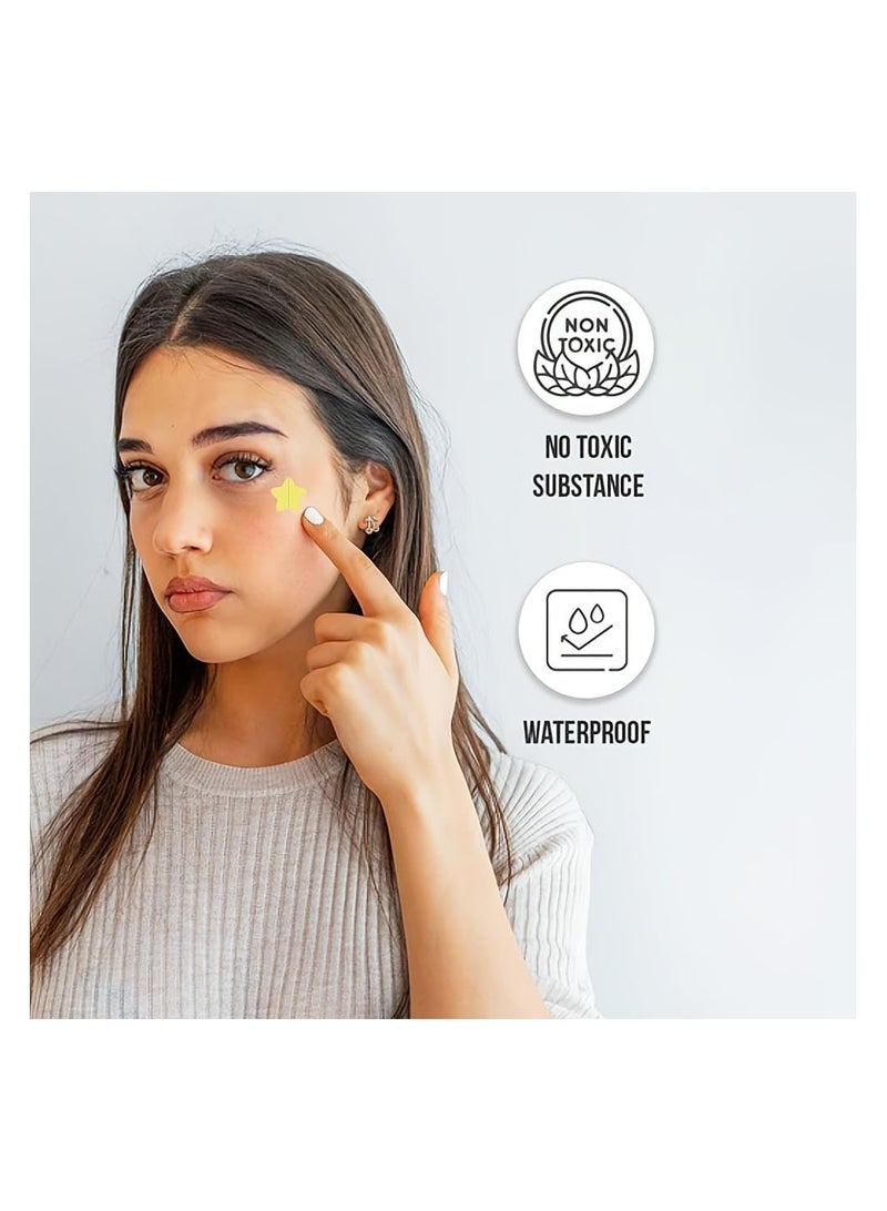 KHAJUL 200PCS Cute Star Pimple Stickers Acne Patches for Face, Hydrocolloid Zit Covers, 5 Colors Treatments and Masks (11cm*8cm) - Image 3