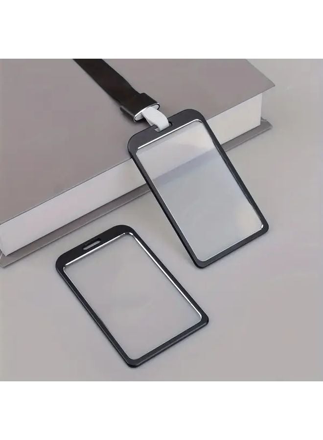 حامل بطاقة رأسي أزرق من سبائك الألومنيوم لبطاقة العمل، بطاقة الطالب، وبطاقة الحافلة - Image 5