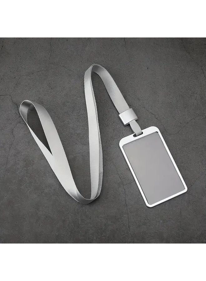 حامل بطاقة رأسي أزرق من سبائك الألومنيوم لبطاقة العمل، بطاقة الطالب، وبطاقة الحافلة - Image 3