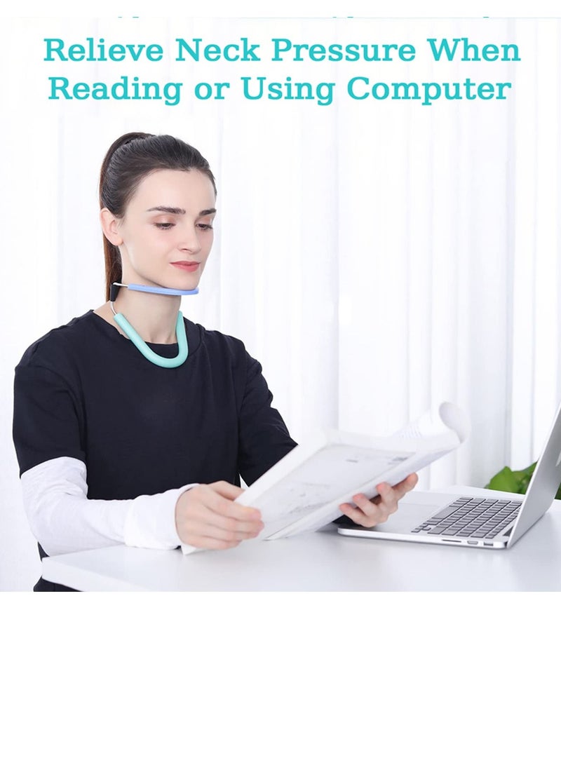 SYOSI مصحح نتوء الرقبة، طوق عنق، دعامة للرقبة لتخفيف آلام الرقبة والدعم، محاذاة الرقبة، تخفيف الضغط في العمود الفقري، تحسين وضع الرأس للأمام - Image 5