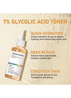 Sokgo 7% Glycolic Acid Exfoliating Toner, Exfoliating Facial Toner, Smooth Skin, Even Tone, Hydrating Formula, Pore Minimizer (Large, Unscented)  - Image 5