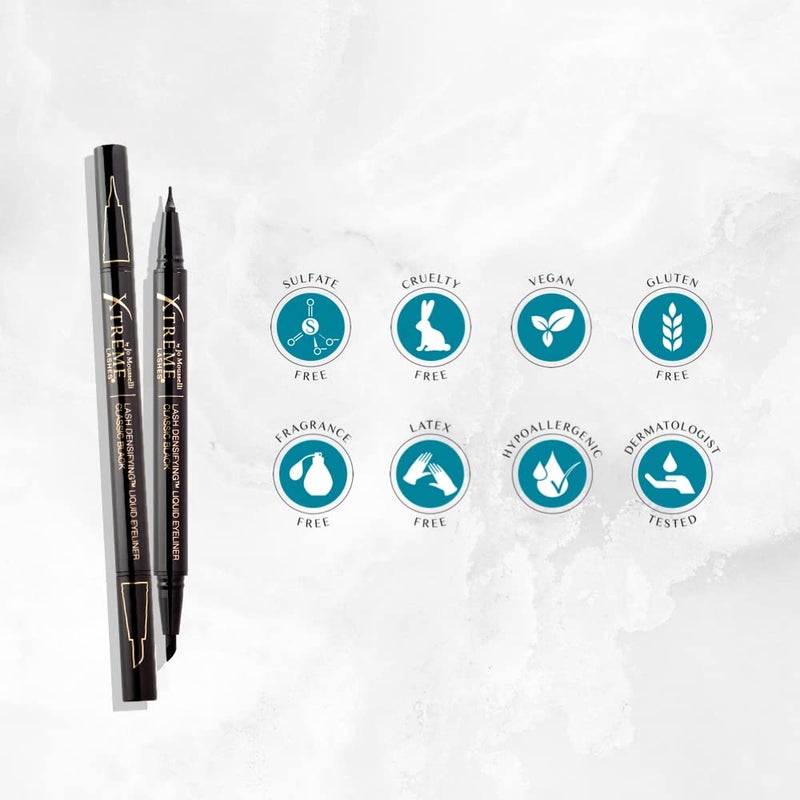 Xtreme Lashes Lash Densifying Liquid Eyeliner, Dark Brown, Smudge-Resistant, Dual-Tip, Long-Lasting Make Up, Hypoallergenic, Safe for Eyelash Extensions - Image 2