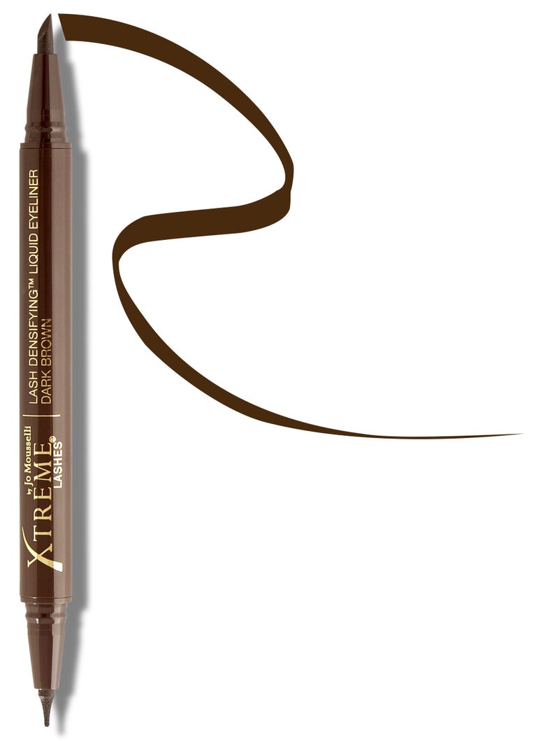 Xtreme Lashes Lash Densifying Liquid Eyeliner, Dark Brown, Smudge-Resistant, Dual-Tip, Long-Lasting Make Up, Hypoallergenic, Safe for Eyelash Extensions - Image 1