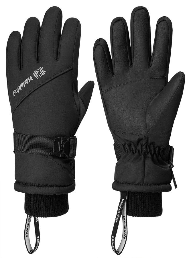 WALSKING Kids Waterproof Winter Thinsulate Warm Cold Weather Winter Snow Ski Gloves-Fits Boys and Girls Youth Child Outdoor - Image 1