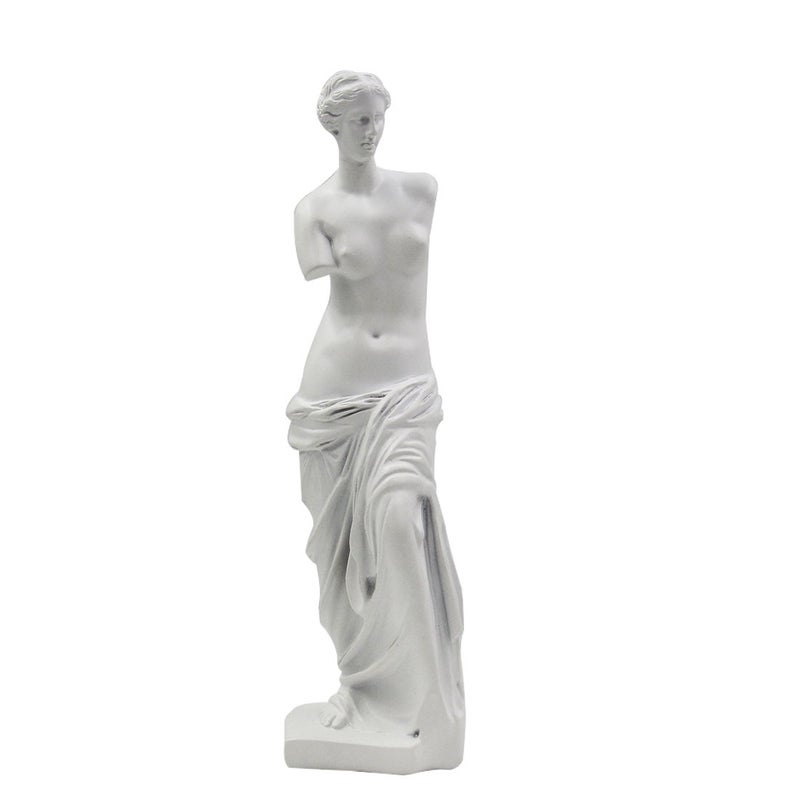 KIKITOY Venus de Milo Statue Handcrafted Resin Sculpture 11 Inch Tall White Greek Goddess Art Museum Replica for Home Dcor Office Desk Bookshelf Display Roman Aphrodite Mythology Decor
