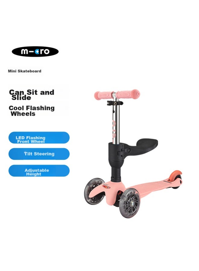 Micro Swiss Maiguo Children's Scooter, Two-in Design, Suitable For Ages 1.5-2 Years Old, Kids' Scooter, Rose Pink + Seat - Image 2
