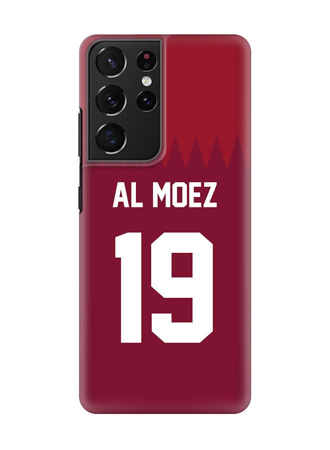 Stylizedd Slim Cover for Samsung Galaxy S21 Ultra 5G Case Snap Classic Series Mobile Cover Hard PC Shield Matte Finish Print -Qatar-Player-Al Moez - Image 1