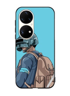 Protective Case Cover For Huawei P50 Pro Helmet And In Military Uniform Design Multicolour