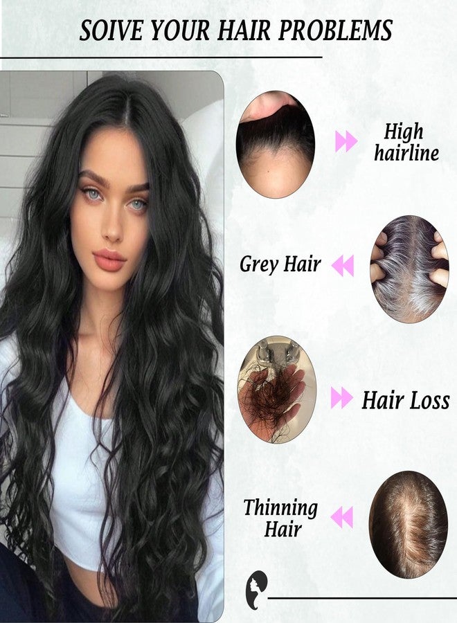 فورفيلز وصلات شعر صناعية من فورفيلز للنساء، غرة أمامية بمشابك، وصلة شعر صناعية مجعدة لحل مشكلة تساقط الشعر وترققه، إضافة كثافة، وصلات شعر بطول 20 بوصة للنساء ذوات الشعر الخفيف - Image 5