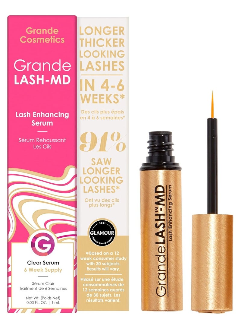 Grande Cosmetics GrandeLASH-MD Lash Enhancing Serum, 1 ml - 6-week starter supply - Image 1