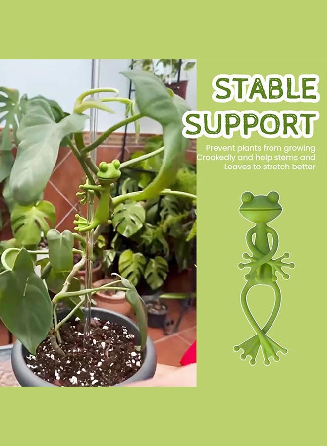 Sweet Life Frog Plant Stand, Green Frog Plant Supports, Cute Frog Flower Pot Hugger Plant Climbing Fixture Clips, Animal Figurines Planter Pot Hanger Decorations (5pc) - Image 5