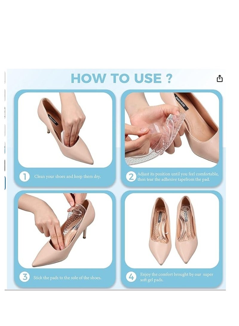 OASIS-TH 1 Pair Silicone Gel Arch Support Insole Women Shoes Inserts Pain Relief Fit For All Size - Image 5