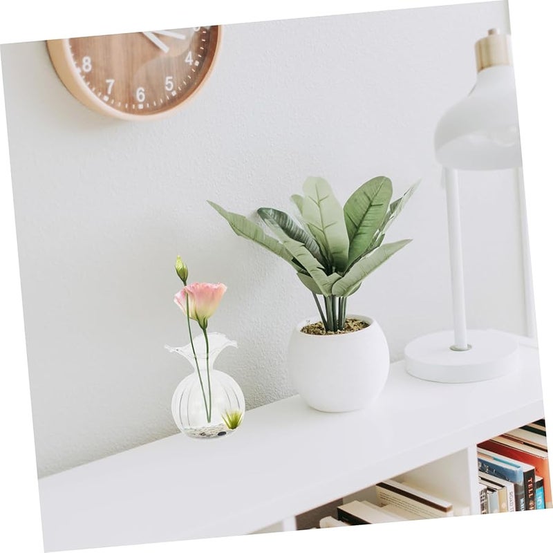 3 قطع زجاجية أواني نباتات مائية مزهرية مائية لتنسيق مراكز الطاولات في حفلات الزفاف - Image 4