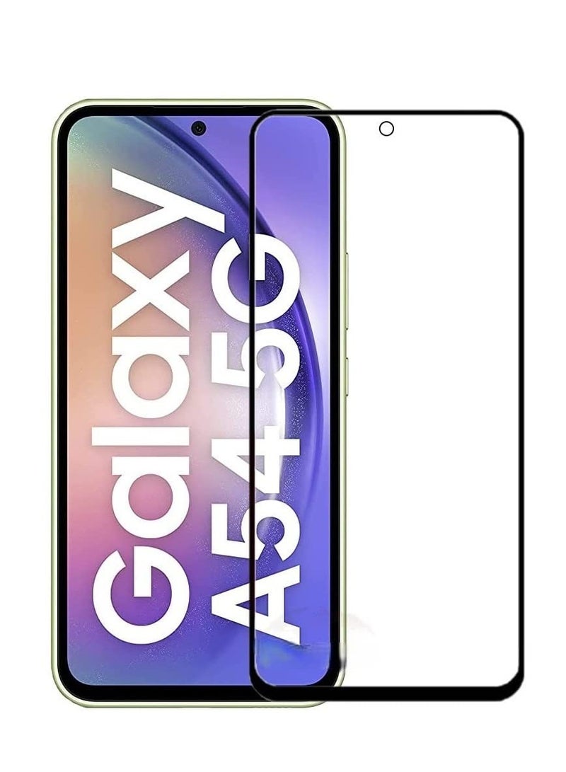 شاشة حماية لموبايل سامسونج جالكسي A54 5G قزاز (Samsung Galaxy A54 5G) طبقة من الزجاج المقوى بدون حواف سوداء, حماية كاملة لشاشة هاتفك ضد الكسر و التوهج من S-TOP - Image 1