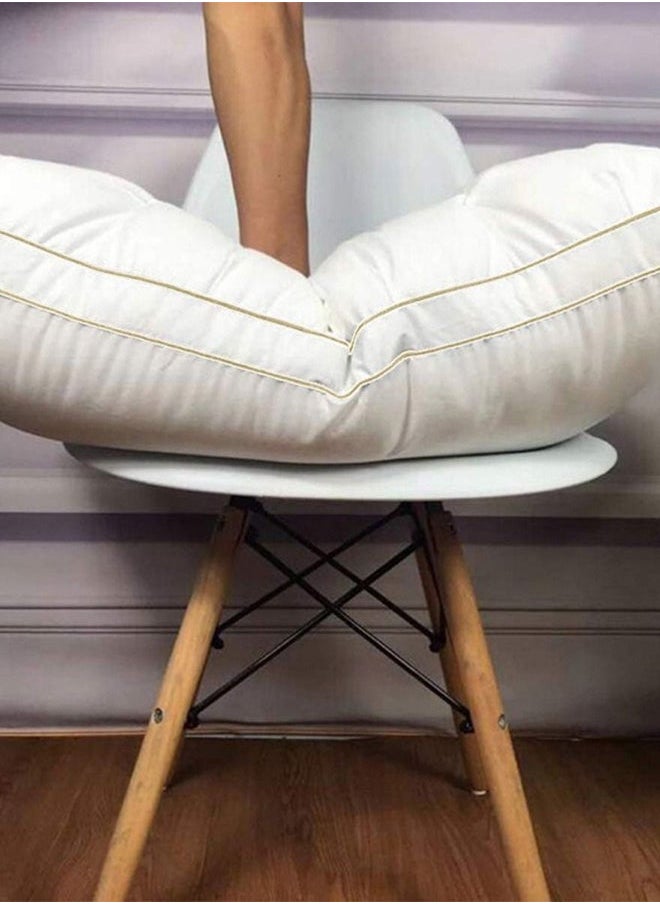 House One Hotel Pillow Microfiber with Double Golden Prime for Your Home Bed - White - 90x50 cm  - Image 5