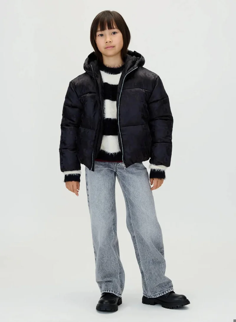 Calvin Klein Jeans Ck Black Logo Puffer Jacket for Women | Best Price UAE