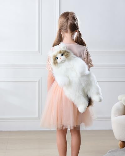 CU-MATE 20" Cute Plush Animal Cat Backpack Multiple Fashion Shoulder Bags Crossbody Gifts With Adjustable Straps for Women Girl Boy Kid (Muppet Cat Backpack) - Image 2